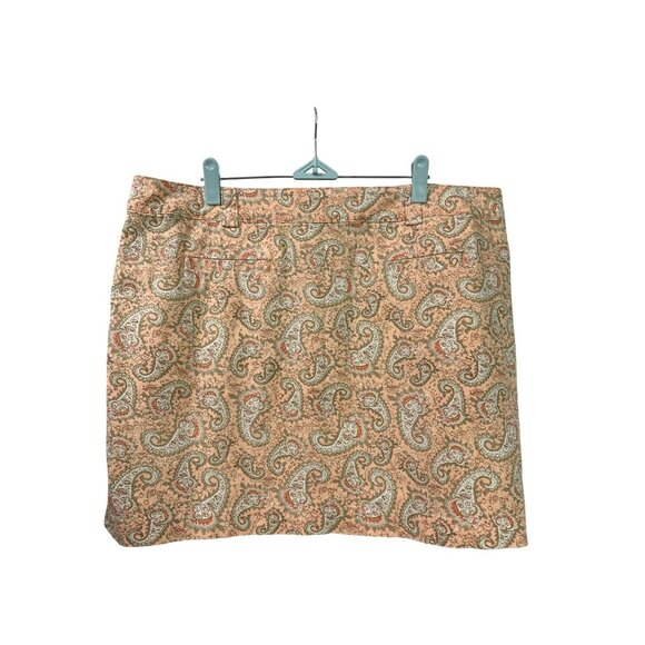 Y2K 2010 Tommy Hilfiger Womens Paisley Print Mini Skirt Size 16 Multicolor - Picture 2 of 6